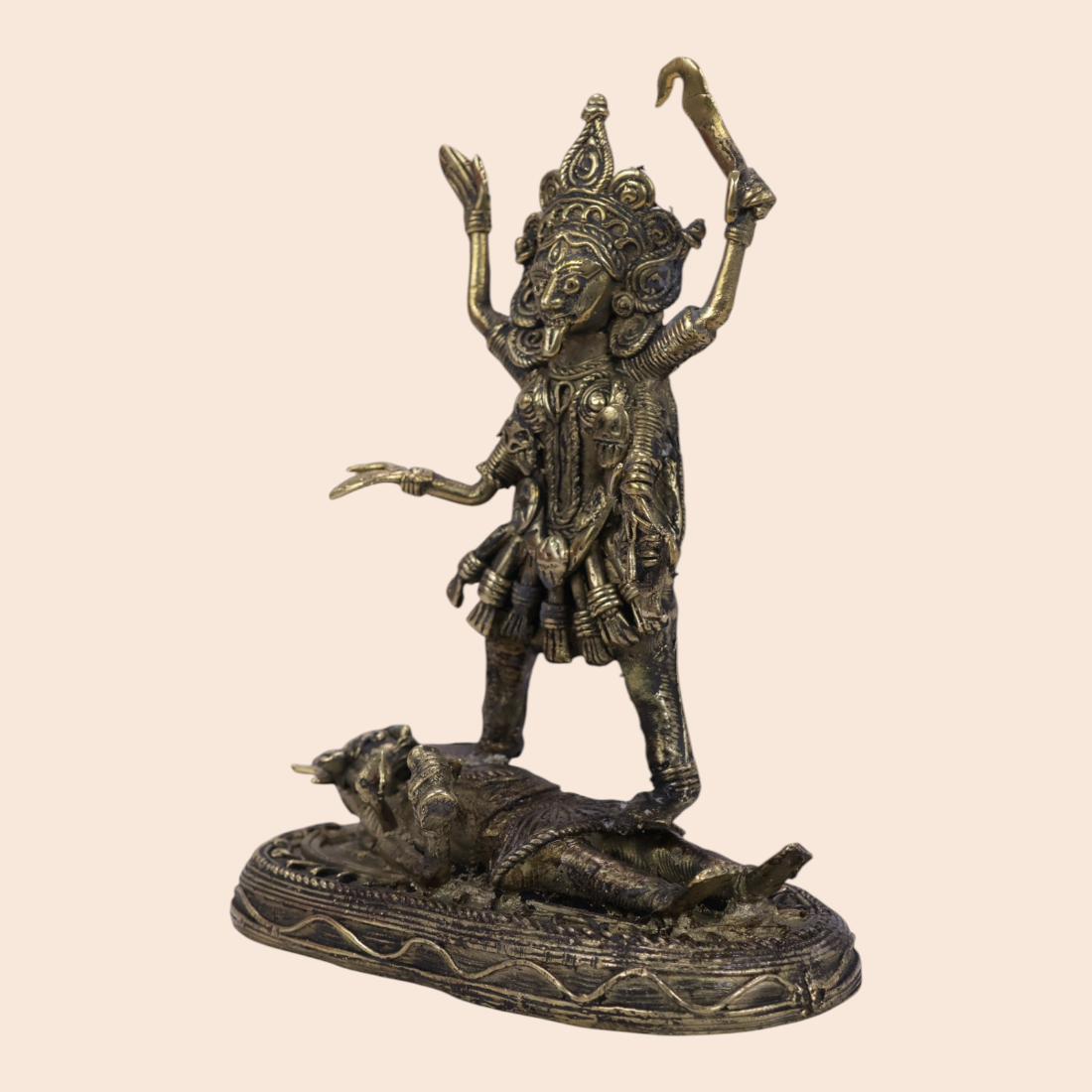 Dokra Maa Kali - Handcrafted Indian Art (View 3) | Art Angan