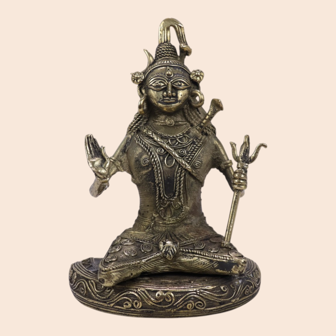 Dokra Shivji idol - Handcrafted Indian Art (View 4) | Art Angan