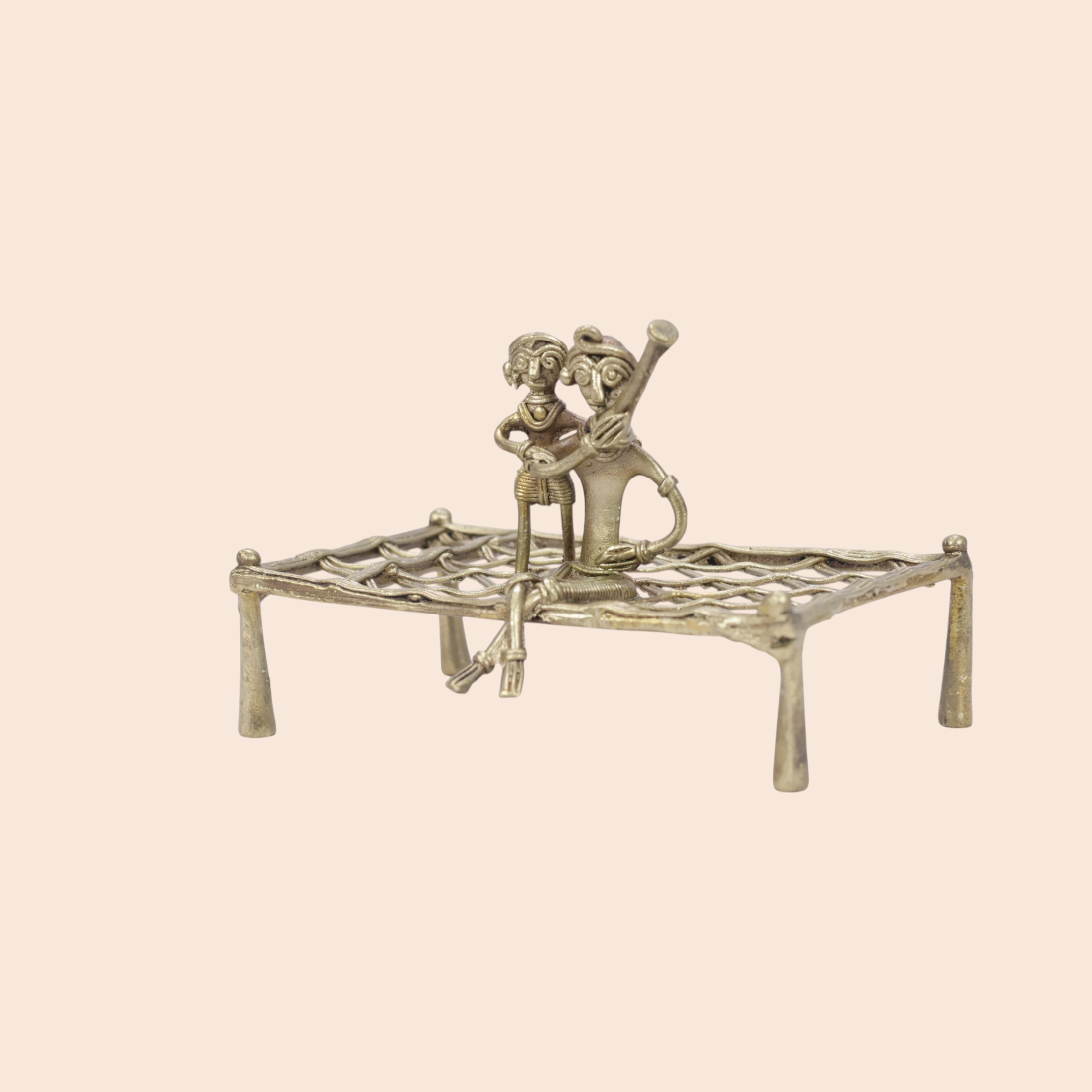 Dokra Palki showpiece - Handcrafted Indian Art (View 2) | Art Angan