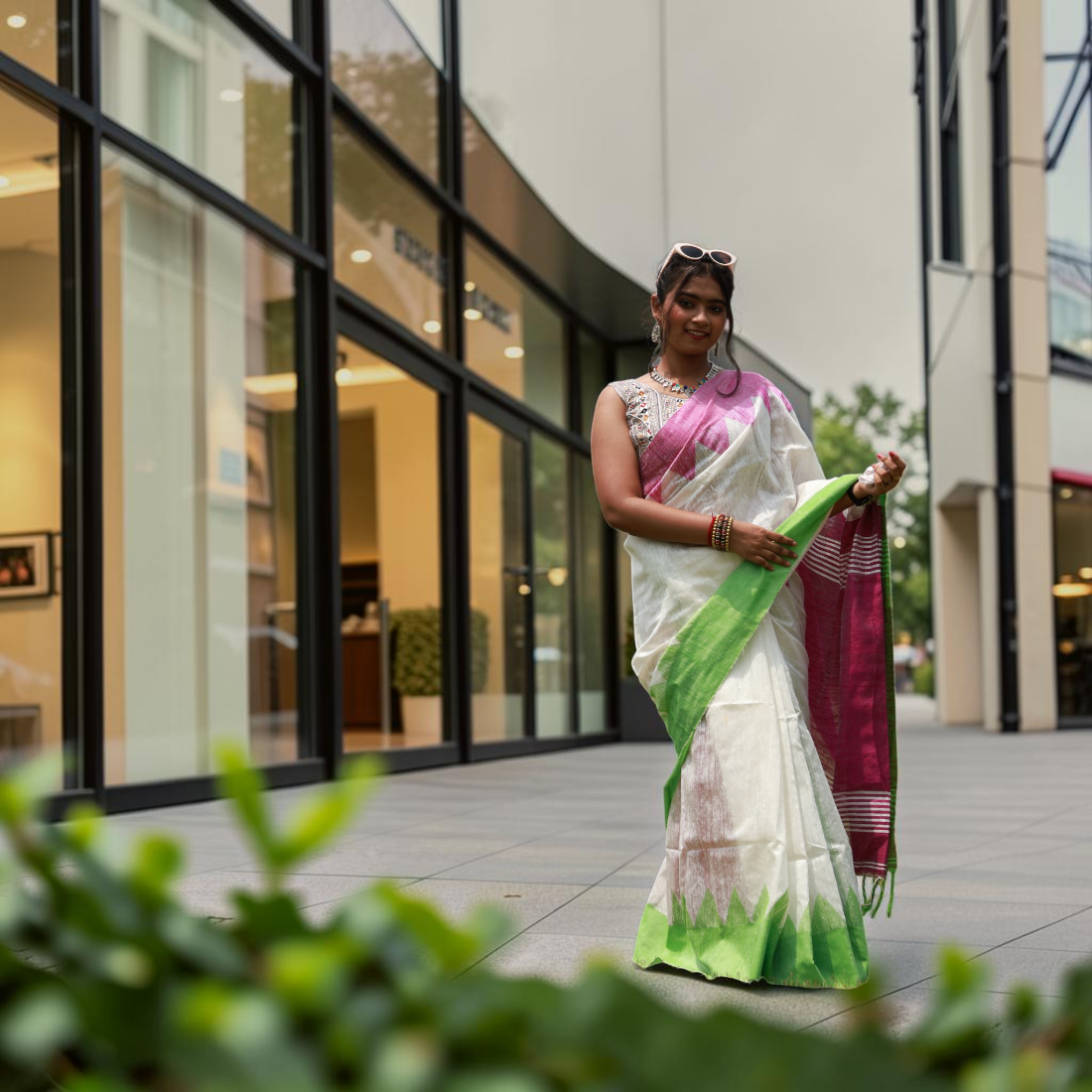 Haripriya Royale Matka Silk Saree - Handcrafted Indian Art (View 4) | Art Angan