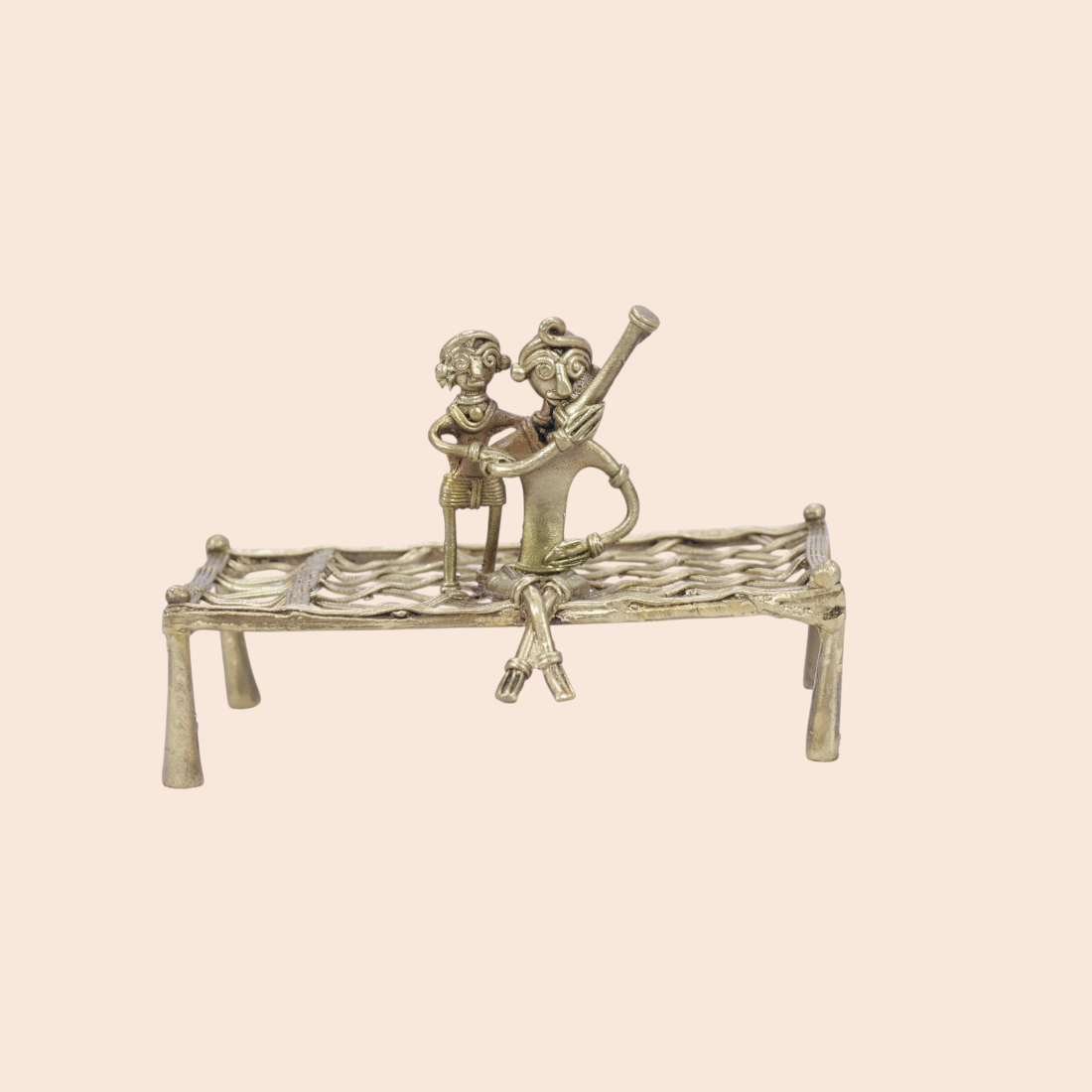 Elevate Your Home Decor with Art Angan's Dokra Palki Showpiece