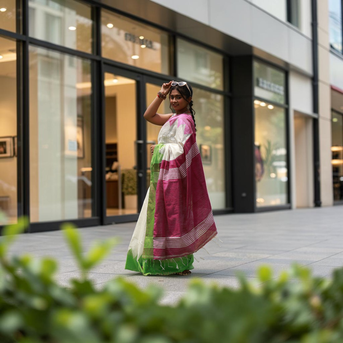 Haripriya Royale Matka Silk Saree - Handcrafted Indian Art (View 2) | Art Angan