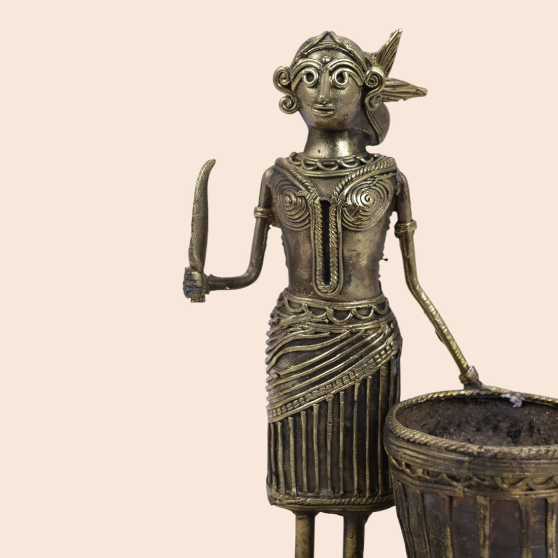 Dokra Pensholder showpice - Handcrafted Indian Art (View 5) | Art Angan