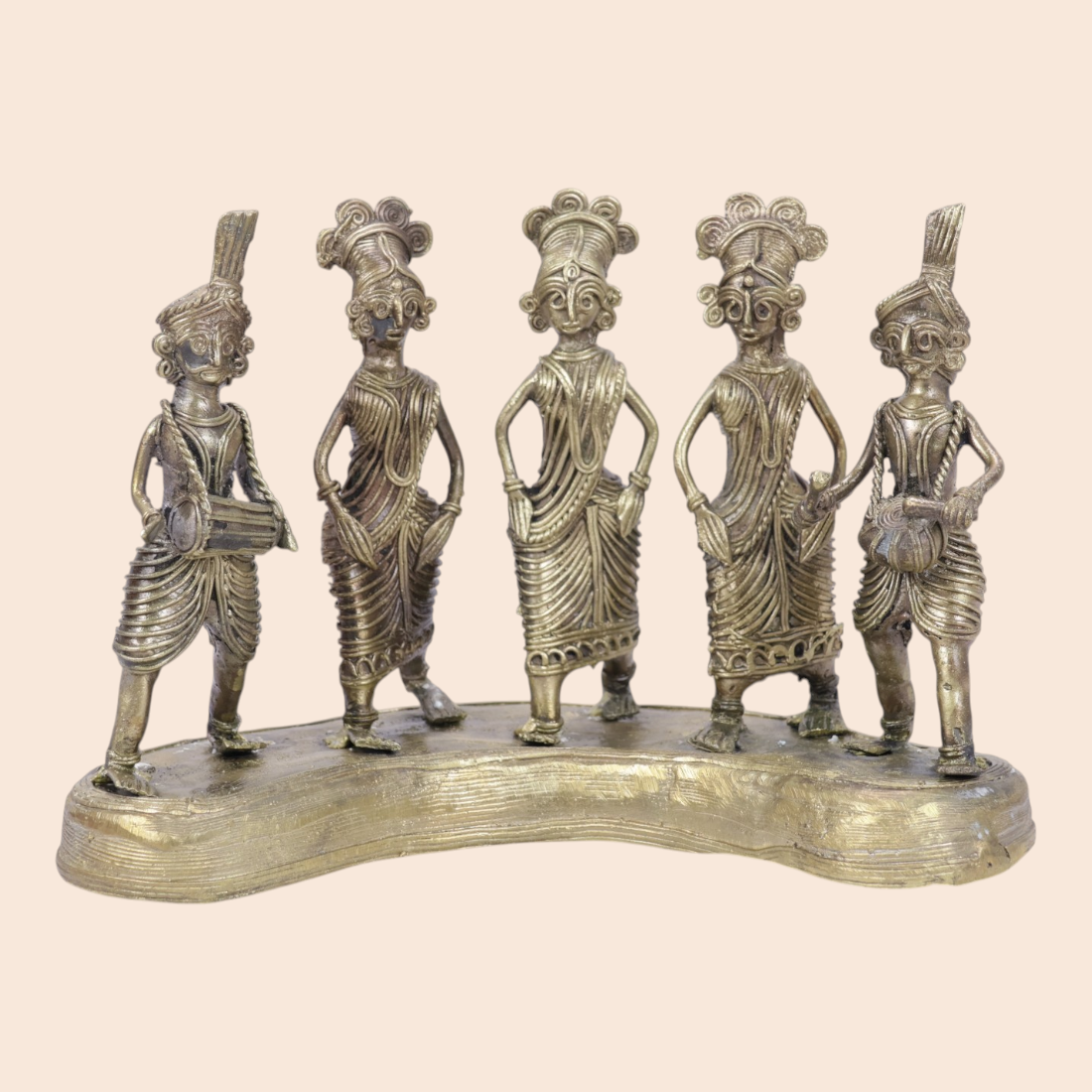 Elevate Your Space with Dokra Tribal Dancing Showpiece - Handcrafted Art from Art Angan