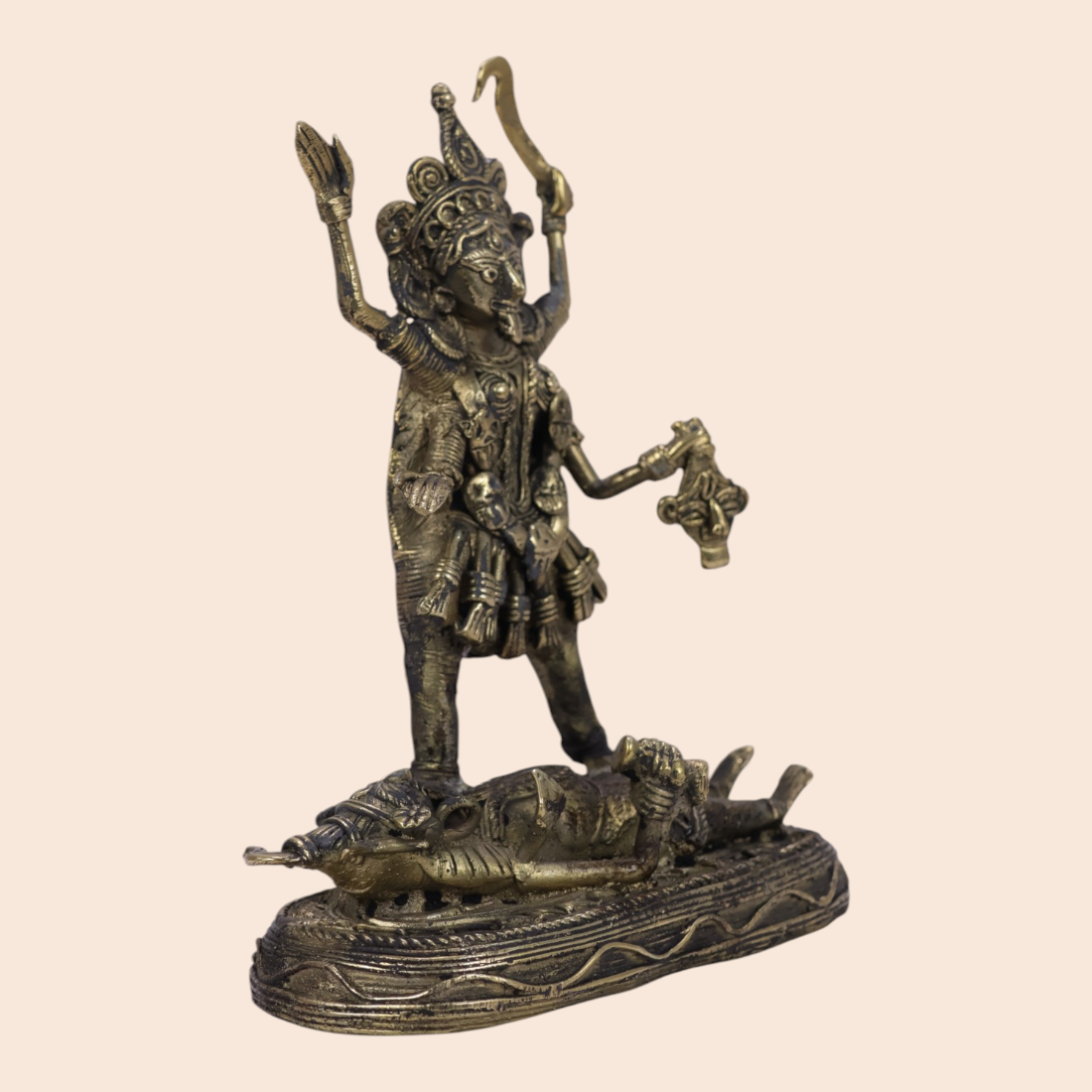 Dokra Maa Kali - Handcrafted Indian Art (View 4) | Art Angan