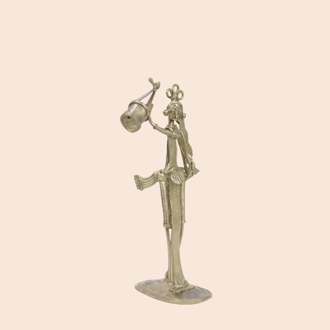 Dokra Baul showpiece - Handcrafted Indian Art (View 2) | Art Angan