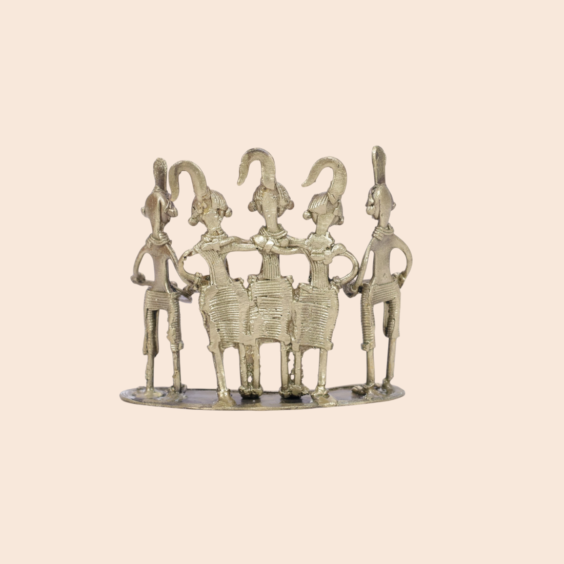 Dokra Tribal Dance set - Handcrafted Indian Art (View 4) | Art Angan