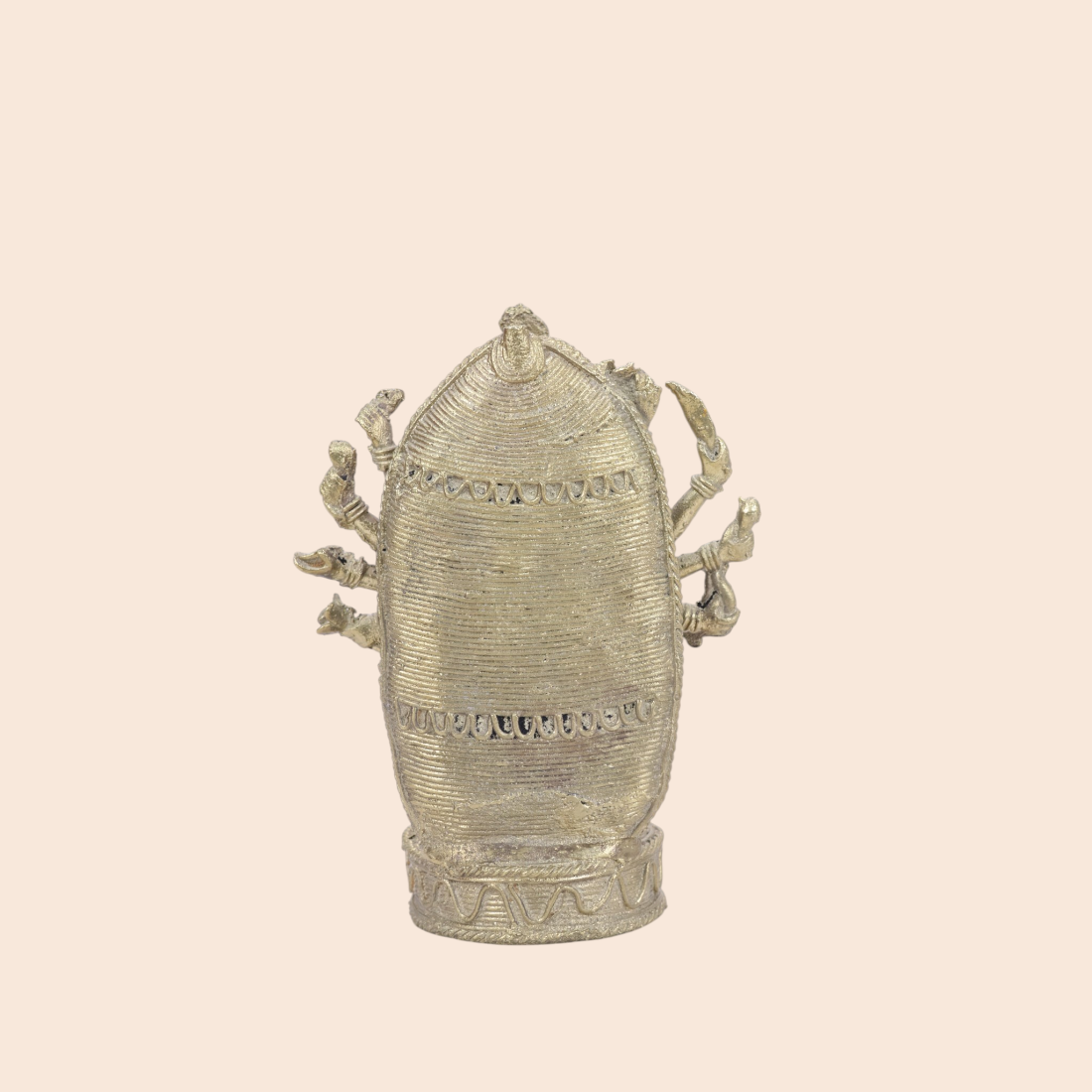 Dokra Maa Durga - Handcrafted Indian Art (View 4) | Art Angan