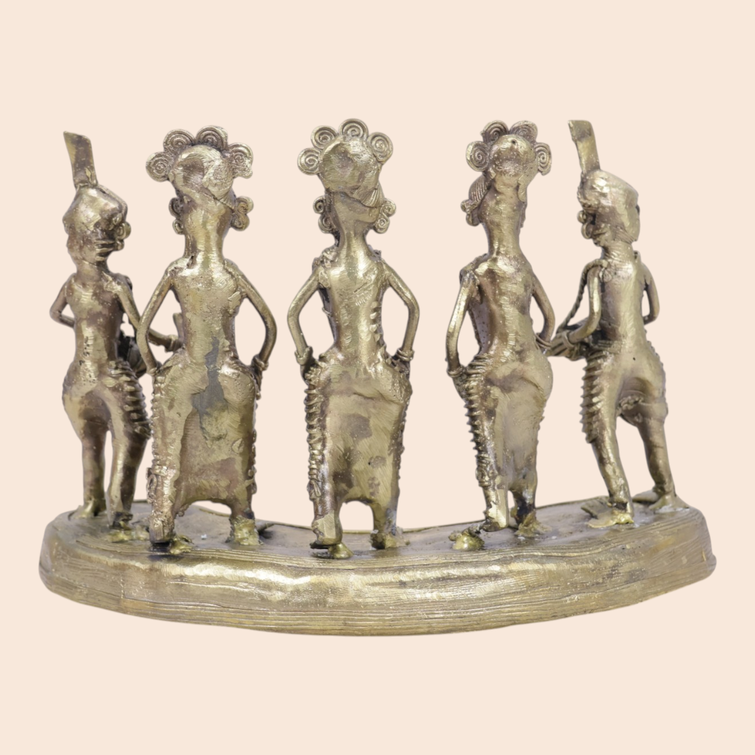 Dokra Tribal Dancing showpiece - Handcrafted Indian Art (View 4) | Art Angan
