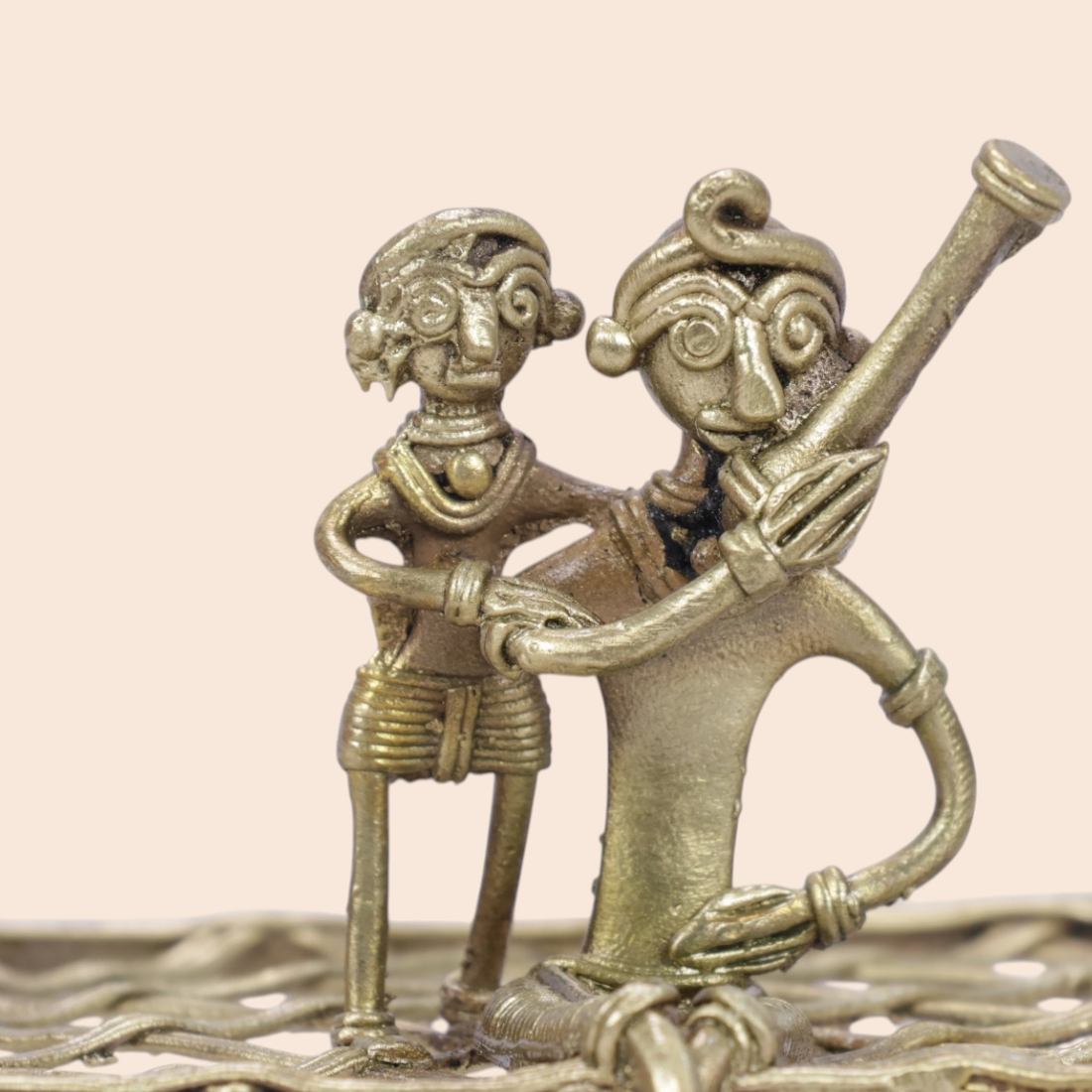Dokra Palki showpiece - Handcrafted Indian Art (View 5) | Art Angan