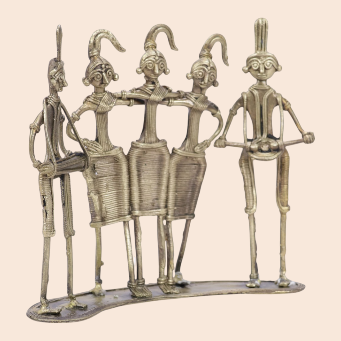 Dokra Tribal Dancing showpiece - Handcrafted Indian Art (View 7) | Art Angan