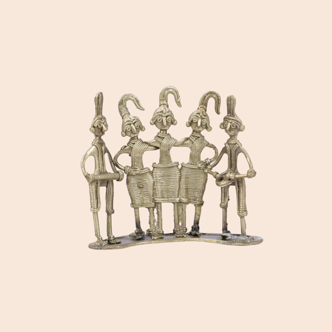 Celebrate Tribal Elegance with Dokra Tribal Dance Set - Unique Handicraft from Art Angan