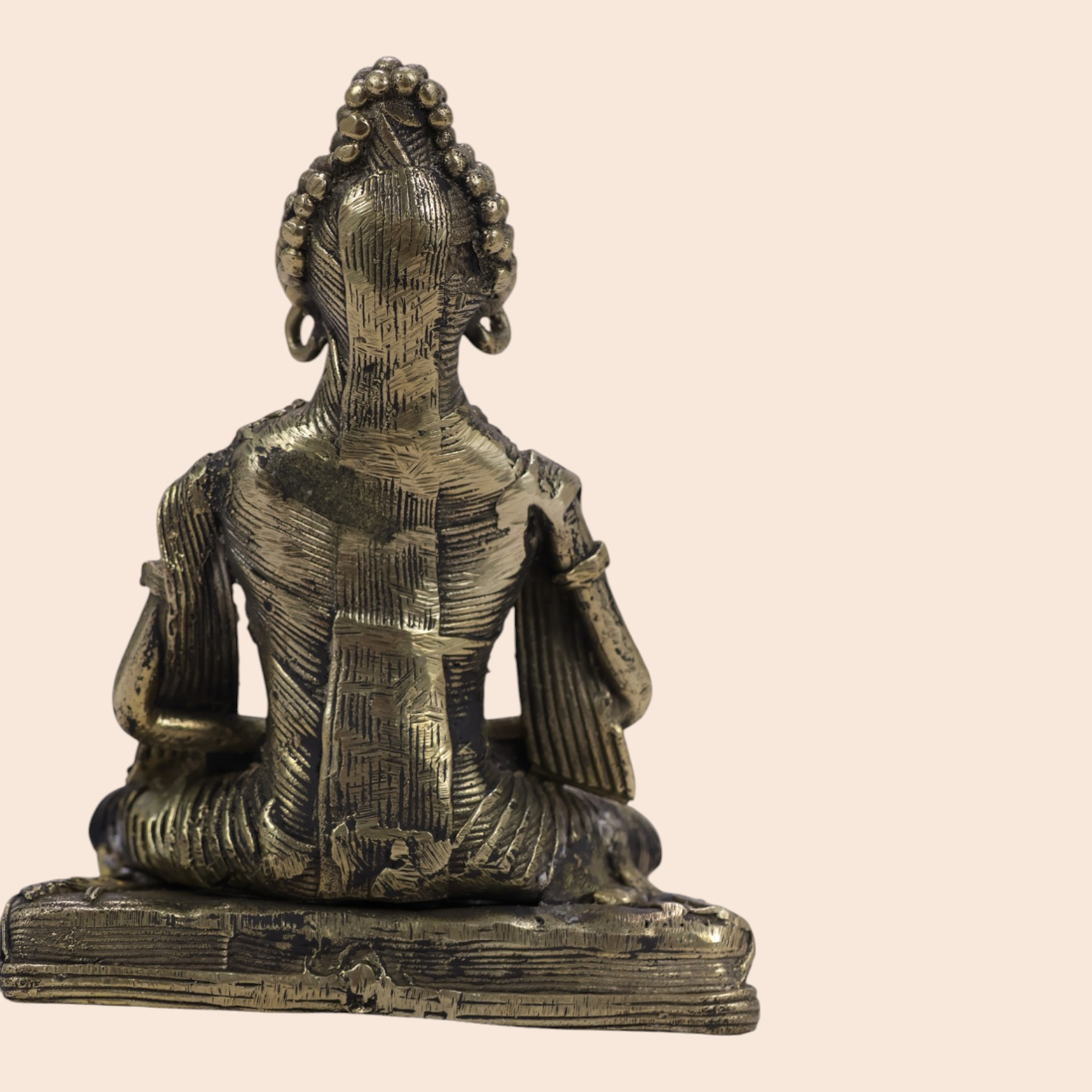 Dokra Lord Buddha - Handcrafted Indian Art (View 6) | Art Angan
