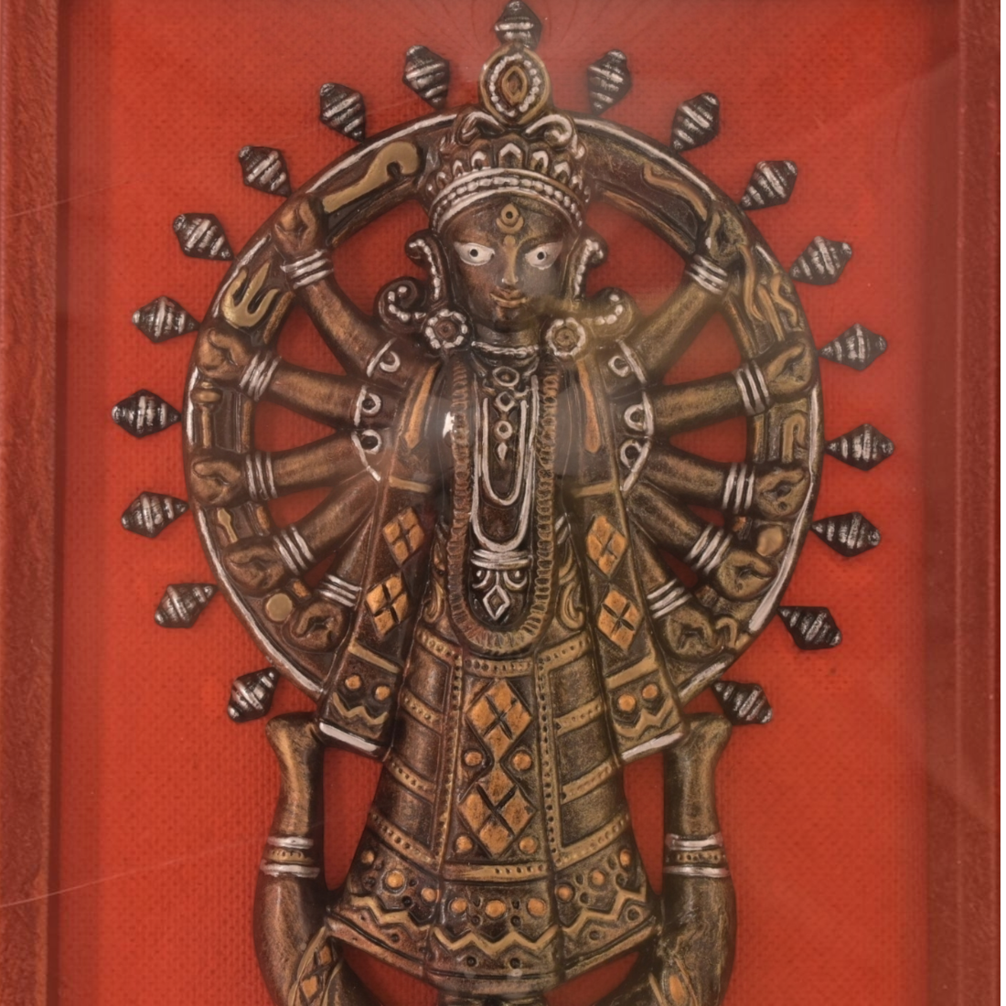 Clay Maa Durga Frame - Handcrafted Indian Art (View 4) | Art Angan