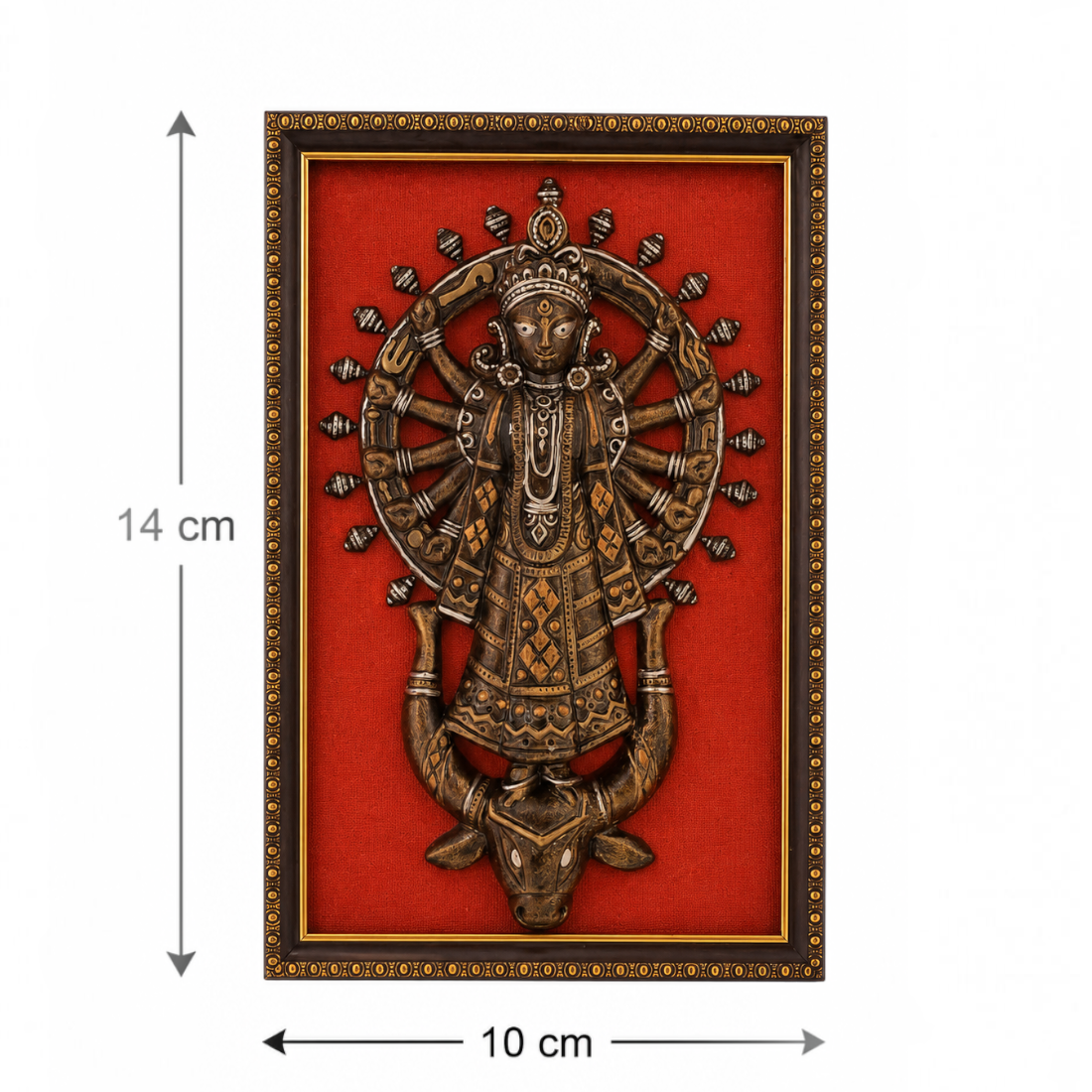Clay Maa Durga Frame - Handcrafted Indian Art (View 3) | Art Angan