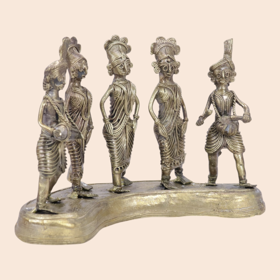 Dokra Tribal Dancing showpiece - Handcrafted Indian Art (View 2) | Art Angan