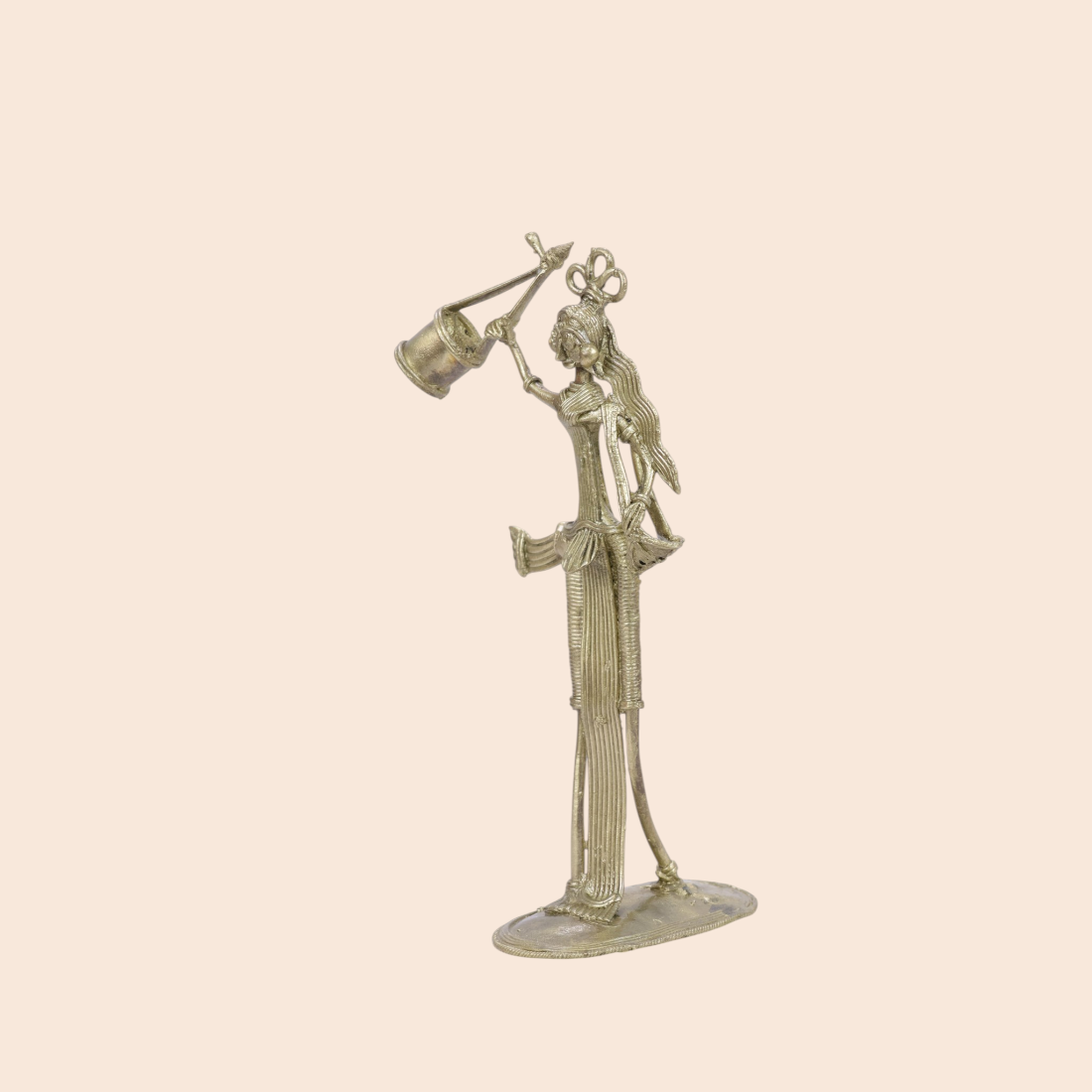 Dokra Baul showpiece - Handcrafted Indian Art (View 3) | Art Angan