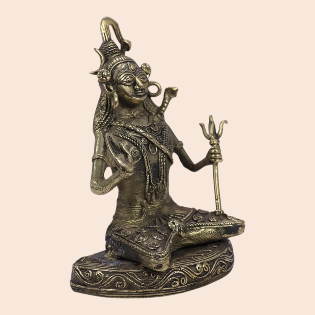 Dokra Shivji idol - Handcrafted Indian Art (View 5) | Art Angan