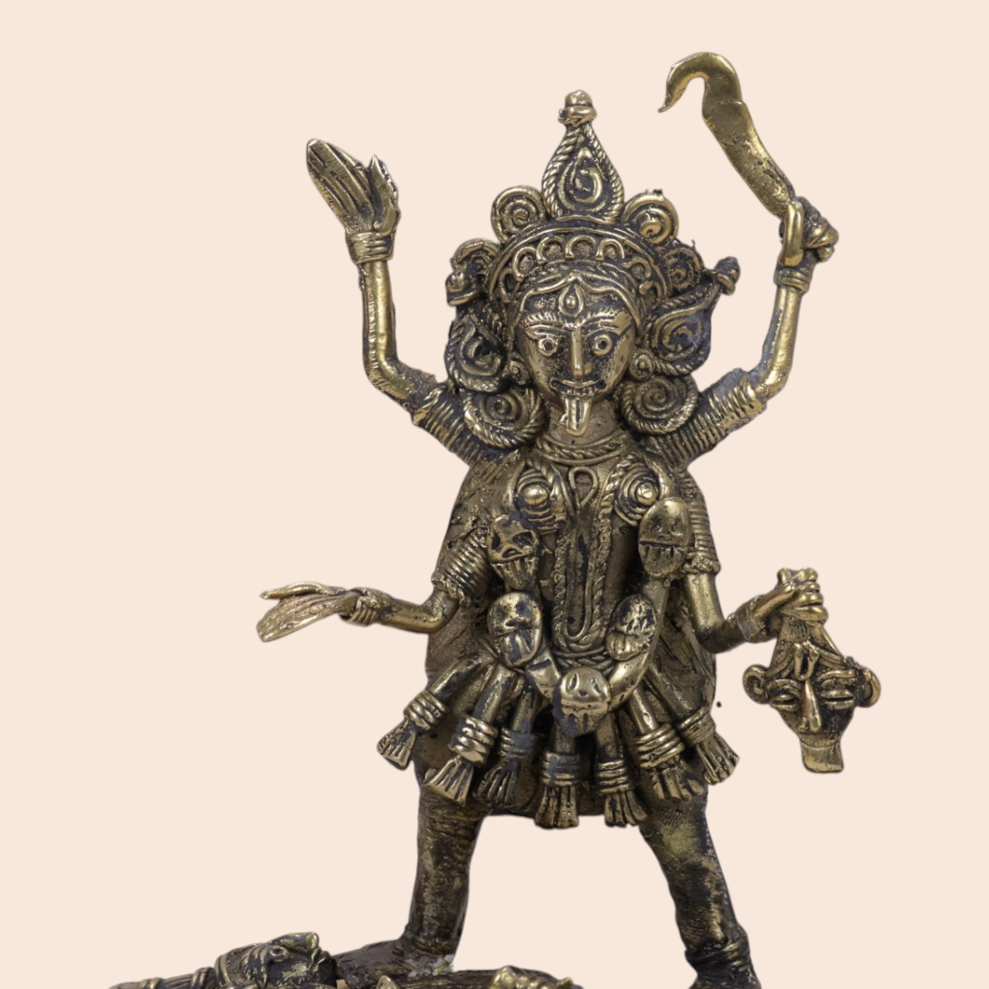 Dokra Maa Kali - Handcrafted Indian Art (View 6) | Art Angan