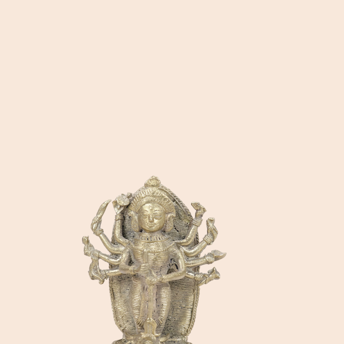 Dokra Maa Durga - Handcrafted Indian Art (View 5) | Art Angan