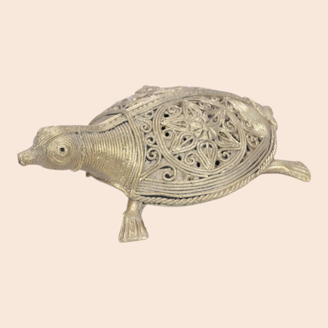 Dokra Turtle showpiece - Handcrafted Indian Art (View 2) | Art Angan