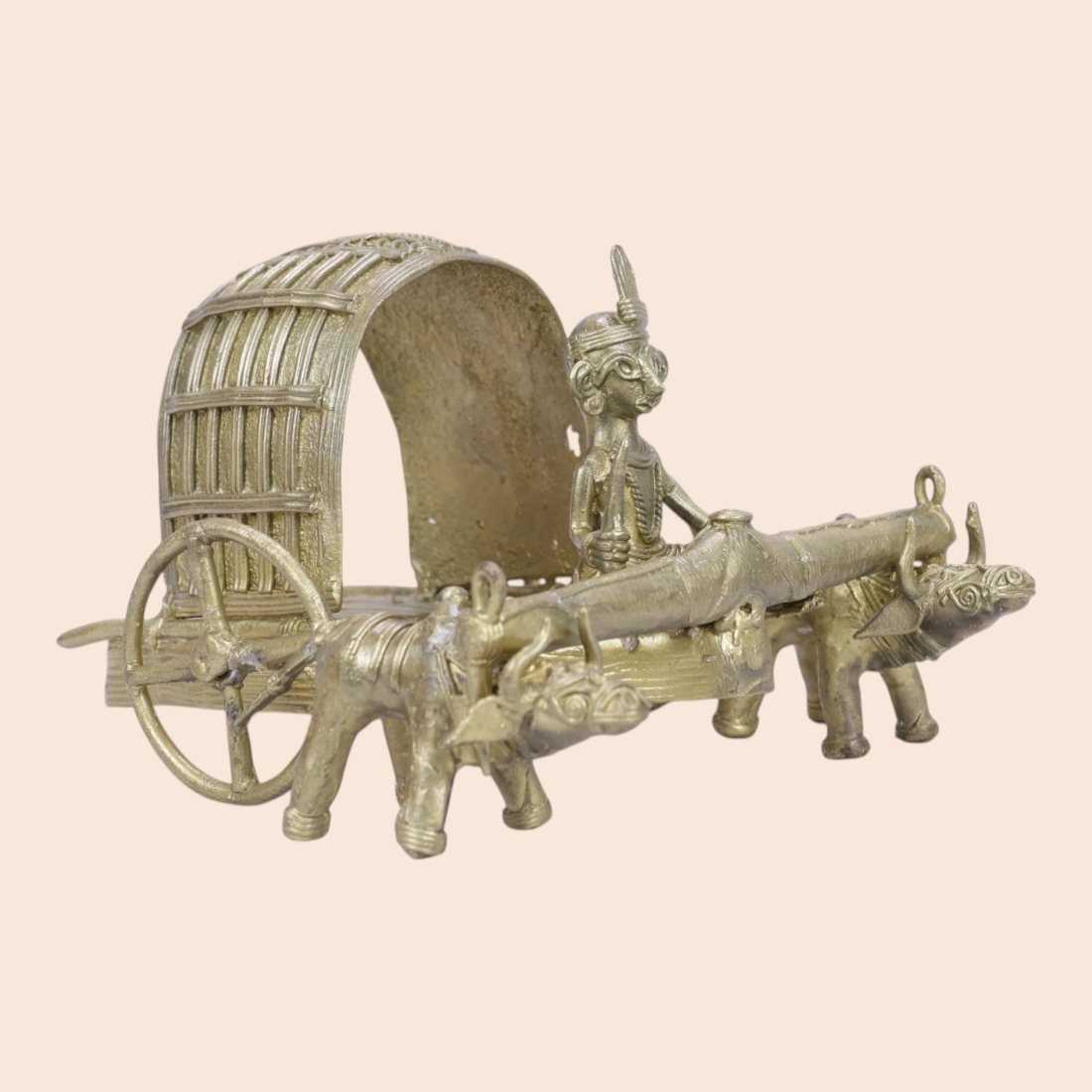 Dokra Bullock cart showpiece - Handcrafted Indian Art (View 3) | Art Angan